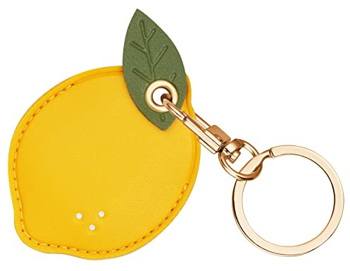 AXFEE Airtags Nyckelring PU Läder, Air Tag Holder för Apple GSP, Airtag Key Cover Ryggsäckar och djur, Bärbara, Anti-repor, Håller Stark Signal- Bee / Jordgubb/Citron/Björn etc