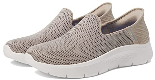 Skechers Handfrei Slip-ins Go Walk Flex-Relish Sneaker für Damen, Taupe/Blau, 40 EU Weit