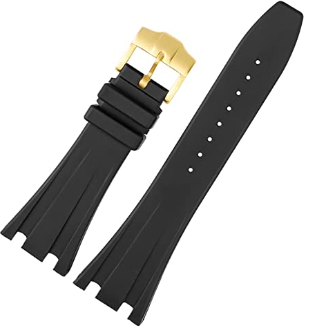 HAODEE Schwarz Silikon gummi Armband Für Audemars für Piguet Strap 28mm Uhr AP Band männer Armband schmetterling schnalle werkzeuge, 28mm, Achat