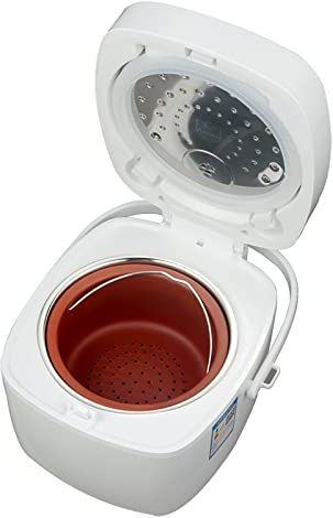 YOtat Cuociriso E Vaporiera Pentola Interna Antiaderente in Acciaio Inossidabile 304 di Grande capacità da 3 Litri per Dormitorio Familiare per 1~5 Persone Cuociriso