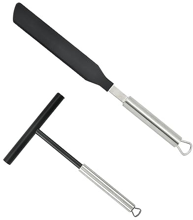 Crepes Distributor And Spatula Set Stainless Steel Dough Distributor Crepes Spreader For Cooking Crepes Spatula