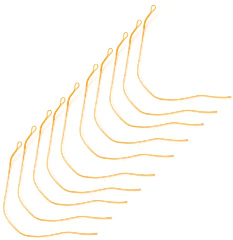 HERCHR Fliegenschnur-Vorfach, 10 Stück 20LB 1,5 Mm/0,06 Zoll Nylon-Orange-Geflecht-Vorfach-Anschlüsse, Vorgebundene Schlaufe, Fliegenfischen-Vorfach Für Süßwasser, Salzwasser