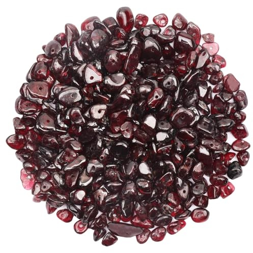 500 perline di granato con pietre preziose, da infilare, con cristalli, 5 – 8 mm, forate irregolari, per fai da te, bracciali, collane, gioielli