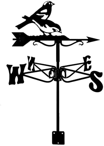 Generisch Wetterhahn fürs Dach,Wetterfahne aus Metall,Meise Wetterfahne,Windrichtungsanzeiger,Gartenornament,fürs Dach Garten Schuppen-Dekorationen