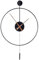 Holdfiturn 60cm Large Wall Clock for Living Room - Silent Non-Ticking Decorative Metal Clock with Pendulum, Stress Relief Art Design for Home & Office(Black)