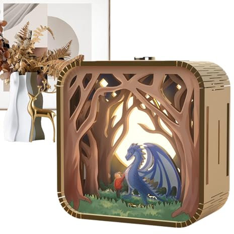 Puzzle, Puzzle de dibujos animados, Juego de manualidades de luz nocturna para, Kits de modelos de artesanía de luz nocturna Lindos para la decoración creativa del hogar, dormitorio