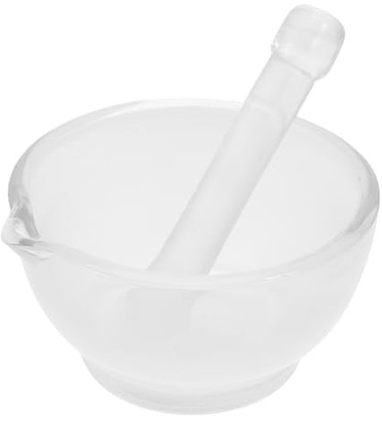 Healeved Mortero De Vidrio De Triturador De Medicamentos Herramientas De Molienda Portátiles Para Cocina Mortero De Vidrio Para Condimentos Para Triturar Hierbas y Especias El Hogar