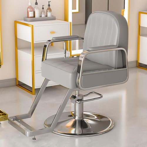 Verstellbarer Friseurstuhl mit hydraulischer Pumpe, für Haarstylisten, Schönheitssalon, mit Styling- und Shampoo-Funktion, ideal für Damen und Herren, Blau
