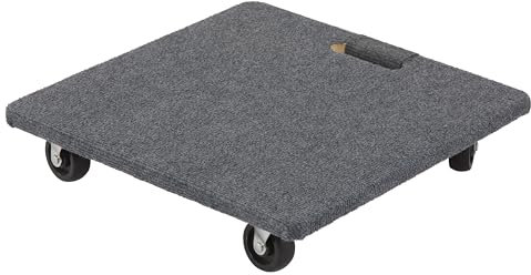 Transport Dolly, Heavy Duty 400kg Capacity Wooden Platform Trolley with Carry Handle and Swivel Castors for Moving Furniture, Appliances, Equipment (Carpet Top)