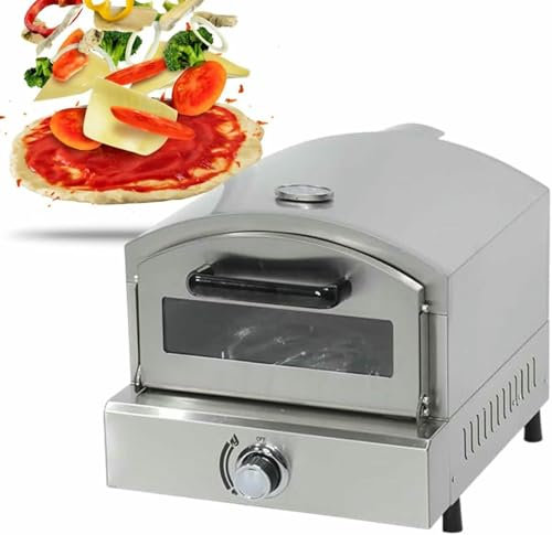 GFXYQPDNV Horno De Pizza MultifuncióN para Exteriores, Horno De Pizza A Gas De 12 Pulgadas para Exteriores, Estufa De Pizza PortáTil A Propano para Parrilla De Pellets De CarbóN,110V
