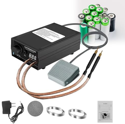 KYZTMHC Poste à souder portatif sans Fil 8 000 W avec pédale, Soudeur Laser pour Bandes de Nickel et Broches de soudage – Poste à souder portatif pour Batteries 18650