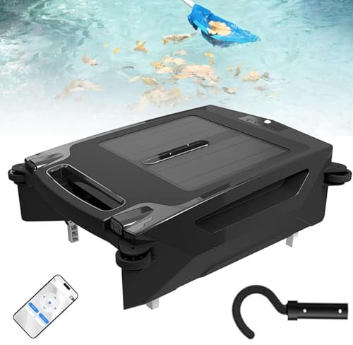 Limpiador De Piscina Robótico Con Energía Solar, Doble Carga (Solar/Adaptador), Limpieza Continua 24/7, Control Mediante App, Si-stema De Evasión Automática De Obstáculos, Gran Capacidad De 3,4 L