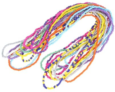 ROMISBABA Chaîne de Taille pour Robe en Perles Colorées Lot de 10 Ceinture Chaîne Vintage Femme Accessoire Plage Été Bikini