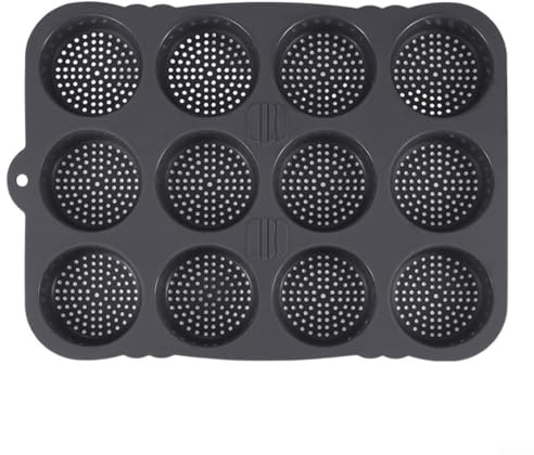 Vassoio in silicone con 12 cavità per cuocere muffin, torte e hamburger, lavabile in lavastoviglie, facile da usare