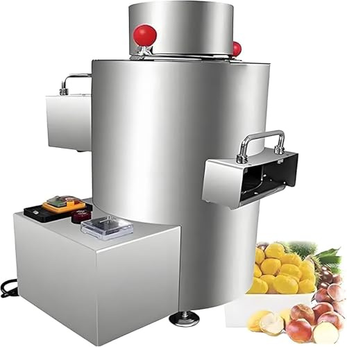 HajMyrdonyx Abridora Cáscaras Castañas Comercial 550 W, Entalladora Eléctrica De Castañas 50 Kg/H, Peladora Automática Castañas Que No Daña Las Castañas De Distintos Tamaños 220V
