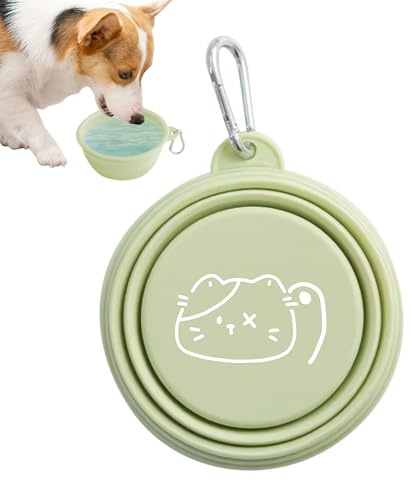 Cuenco plegable para perros – Cuencos de agua plegables para perros y gatos aptos para viajes – Mascotas pequeñas a grandes, compañero de bebida para aventuras al aire libre para senderismo, viajes, e