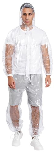 Rswnyirn Unisex Regenanzug Herren Damen Regenoverall PVC Atmungsaktiv Wasserdicht Erwachsene Regenschutz Arbeitsanzug Workwear