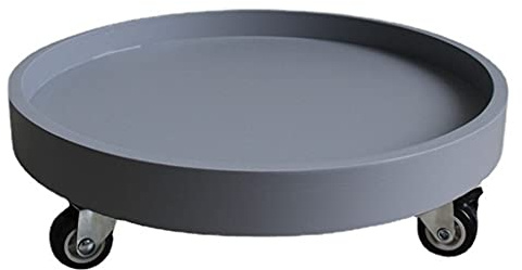 Heavy Duty Plant Caddy on Wheels - Round Potted Stand with Universal Rollers, Durable Outdoor Flower Pot Dolly, 46cm Saucer Tray for Effortless Mobility and Garden Use