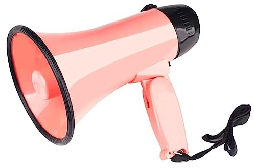 CGJdfjhE Megafon, 25 W tragbarer Bullhorn-Lautsprecher, einstellbare Lautstärkeregelung, Megaphon-Lautsprecher, Handmegaphon
