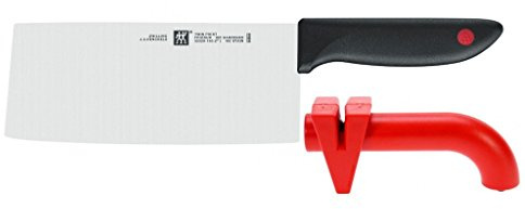 Zwilling Double TWINpoint le couteau du chef chinois 18 cm + Affûteur dans SET, paquet 2