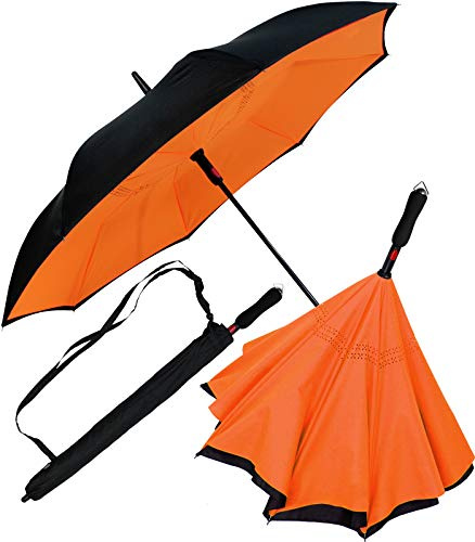 iX-brella Umgekehrter Regenschirm mit automatischer Öffnung auf der Rückseite