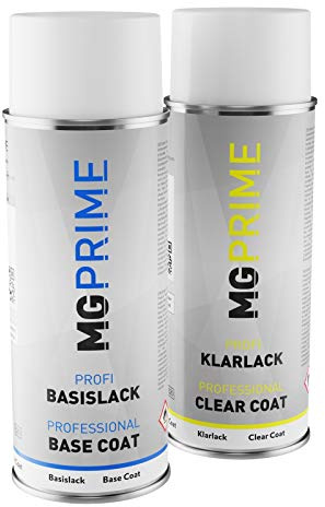 Sprayburk set RAL 5025 Pearl gentian blue/Perlenzian silkesmatt baslack klarlack sprayburk 400 ml