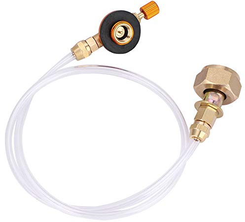 Gaskartuschen Adapter Schlauch, Camping Herd Adapter Kopf und Schlauch Gas Tank Konverter für Outdoor BBQ Herd