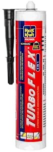 Der Schraubenladen Reiß Kraft Turboflex 4in1 Kleb-& Dichtstoff 290 ml Montagekleber Baukleber (290 ml, Schwarz)