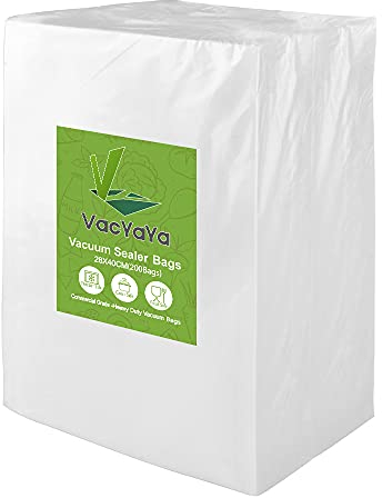 VacYaYa 200 Bags 28x40cm Vacuum Food Sealer Machine - Freezer & sous vide BPA Free PreCut Bags