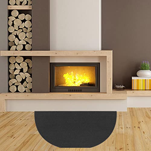 rebirthsame Tapis Semi-Circulaire Multicouches, Tapis Ignifuge Cheminée, Tapis Antidérapant Semi-Circulaire | La Couverture Ignifuge Protège Le Sol des Étincelles Et des Braises