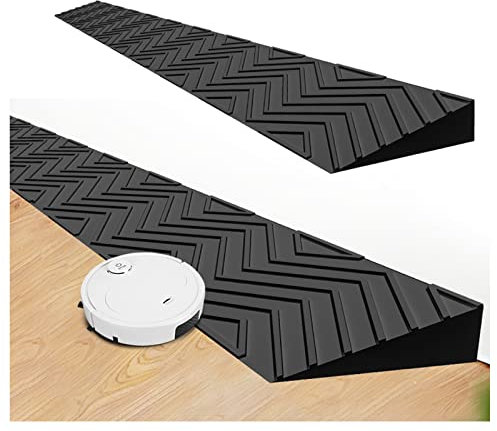 Rampe de Seuil de Rampe de Bordure D'intérieur, 2 À 6,5 Cm de Haut Ménage Marches Antidérapantes Rampes Porte pour Vélo Fauteuil Roulant Nettoyage Robot Garage Entrepôt