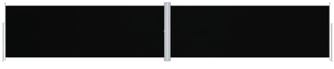 vidaXL Auvent latéral rétractable Noir 180x1000 cm