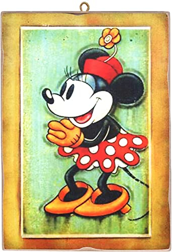 KUSTOM ART Quadro Stile Vintage Serie Personaggi dei Fumetti Cartoon Stampa su Legno 40x30cm.
