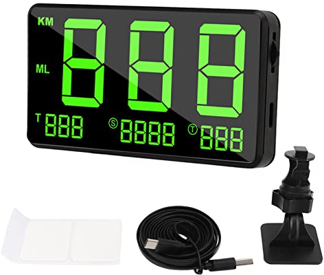 Head-Up-Display, Universelles Digitales Auto-HUD-Display, Grünes Licht, GPS-Tachometer mit Geschwindigkeits-Müdigkeits-Fahrwarnung