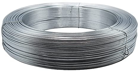 The Mesh Company Galvanised Wire & Green PVC Thick Garden Wire Tensioning Line Wire | Quality European Stock (2.5mm Galv 10kg Coil 260 Metres)