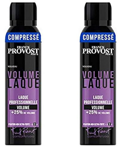 FRANCK PROVOST Laque Professionnelle Volume Fixation 48H Extra Forte Format Compressé (Lot de 2)