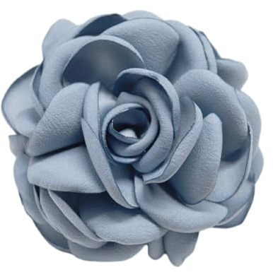 yuwqqoajv Schicke, Elegante Blumen Brosche für stilvolle, vielseitige, modische, breite Anwendung, Stoff Blumen Corsage Brosche, Geschenke, trübes Blau