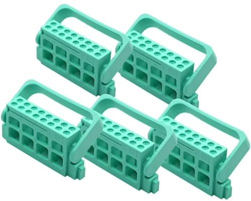 Bceer 5PCS 8 Löcher /16 Löcher Autoklavierbarer Endo-Feilen-Halter Spender Endodontie Bohrer-Ständer(Color:16 Holes)