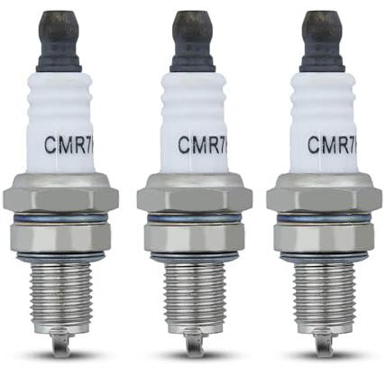 3 Stück Zündkerze CMR7H für Kettensäge, Freischneider, Trimmer, Rasentrimmer, Gebläse - Universelle Motor-Zündkerze
