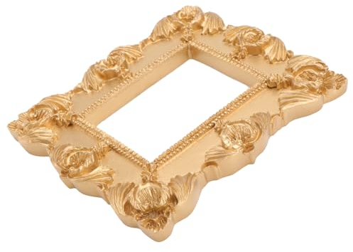 GRIRIW Bilderrahmen für Fotoanzeige und im Europäischen Stil Vintage aus Kunstharz in Gold für Fotoanzeige und als Kleiner Fotorahmen für Schlafzimmer und Wohnraum