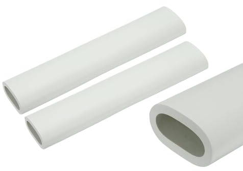 QUARKZMAN 2 x 25cm Rohrisolierung Schaumstoff, Durchmesser 32mm Isolierstärke 6mm Heizungsrohr Verkleidung für Fitnessgeräte, Rohre, Handhaben (Weiß)