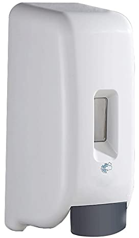 MDCRADI Dosificador de jabón Dispensador desinfectante de Manos para 1000 ml Gel/líquido, dispensador de jabón montado en Pared, dispensador Recargable, Blanco dispensador de jabón líquido