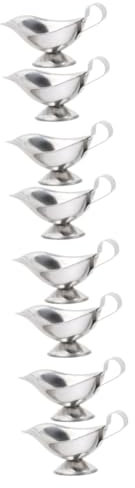 iplusmile 8 Stk Saft Boot Saucenausgießer Saucenkrug Saucenkrüge Dip-Sauce-Becher Soße Trennkanne soßenschüssel Salat-Saucenboot Saucenbehälter Thanksgiving-Saucenboot 201 Edelstahl