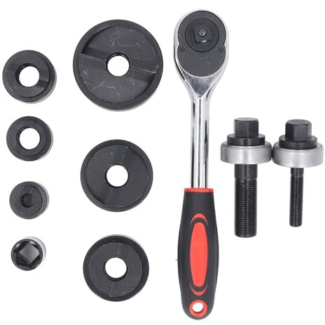 Kit de Perforadora Manual, Kit de Perforadora de Trinquete, Juegos de Cortadora de Orificios para Conductos Eléctricos