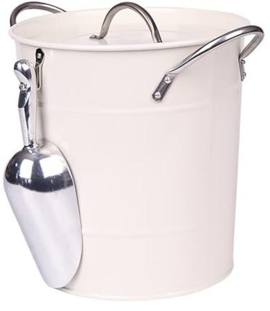 COLLBATH Eiskübel 4,5 L Für Weinflasche Aus Metall Mit Eisschaufel Party-eiskübel Bar-eiskübel Eiskühlkübel Eiskühler