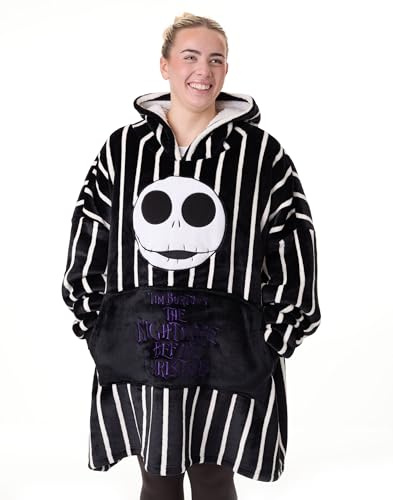 Disney The Nightmare Before Christmas Oversized Blankets Hoodie Adult Fleece One Size