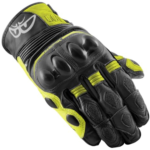 Berik Nador Motorrad Handschuhe, schwarz/neon-gelb, XL
