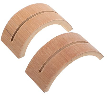 HOLIDYOYO 2pcs Bamboo Fan Display Shelf Semicircle Fan Stand Retro Style Storage Holder for Traditional Chinese Home Decor