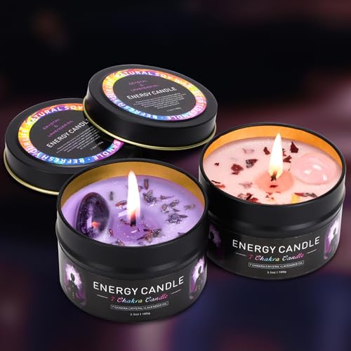 DiDiBirDi Kristallkerze, 7oz, natürliches Sojawachs, mit Duft (Lavendel, lila) für Partys, Datteln, Geburtstagsgeschenke