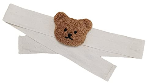 Acouto Precious Bear Head - Alzapaños de cortina bordados para decoración de habitación de niños, material de felpa, 82 cm de largo, 1 correa (oso marrón)